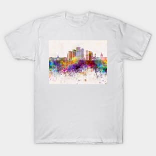 Denver V2 skyline in watercolor background T-Shirt